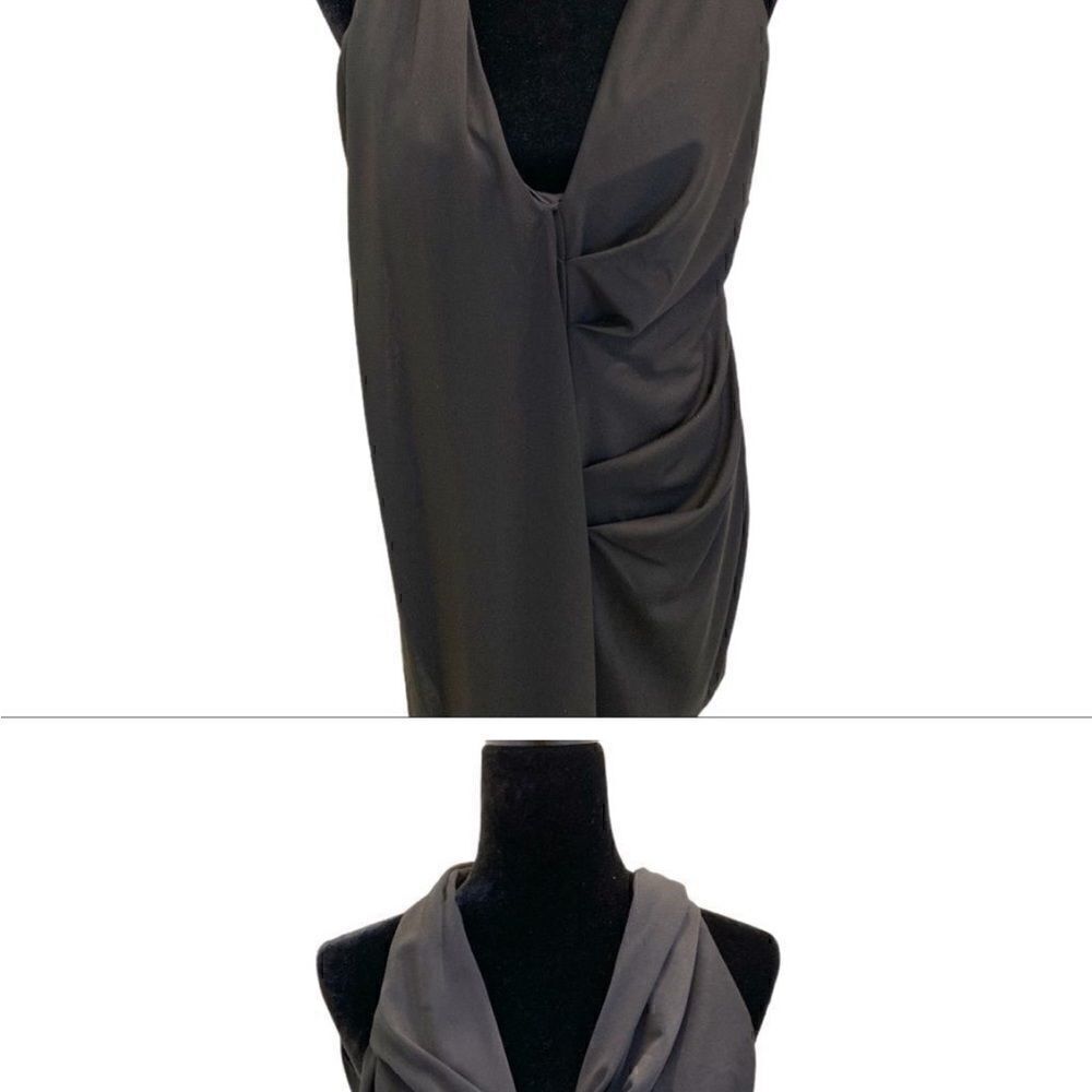 ONE33 Social Fringe Drape Minidress in Black New with Tags! Size 12 - Picture 9 of 15